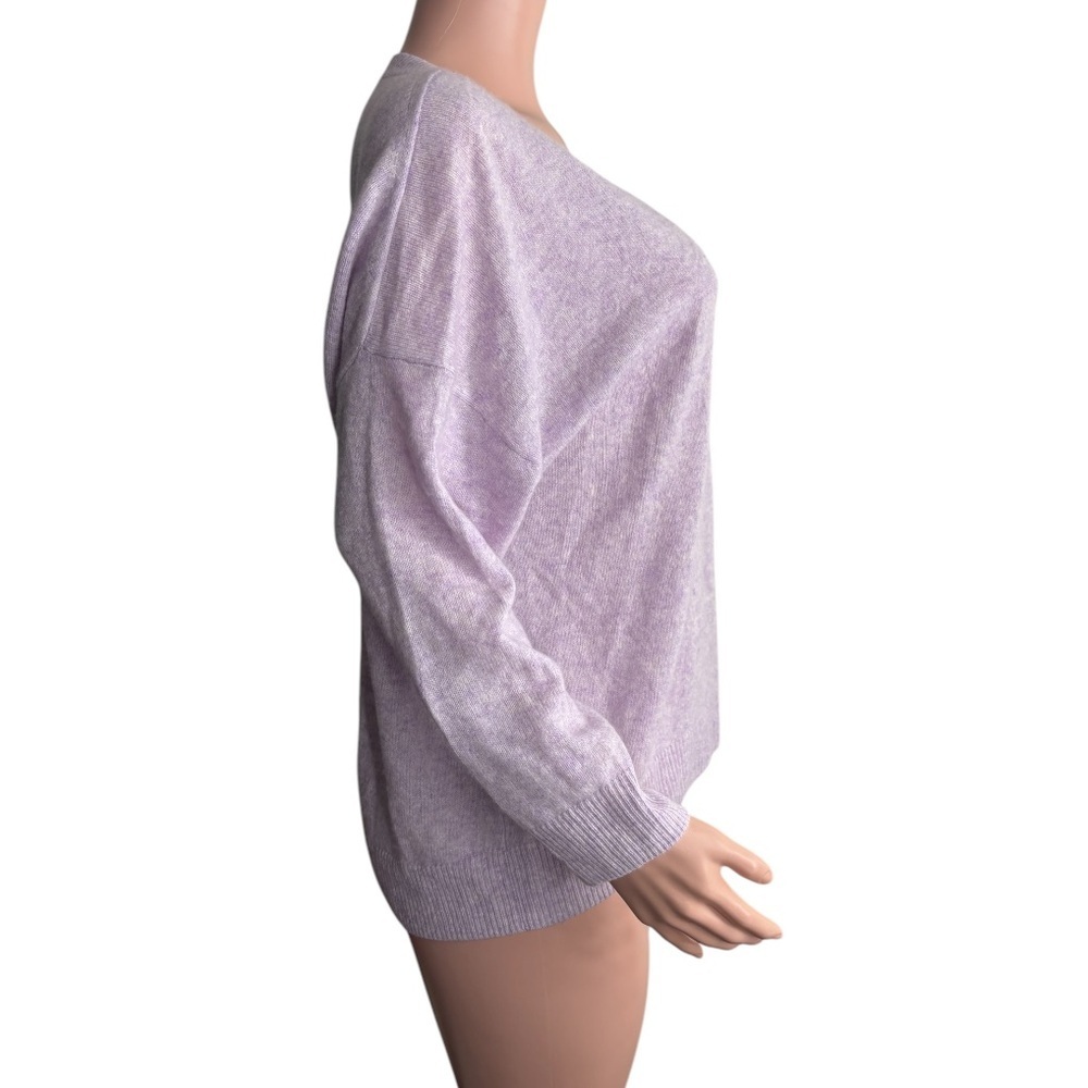 BANANA REPUBLIC Women's V-Neck Sweater - Light Pink 100% CASHMERE - Picture 4 of 13